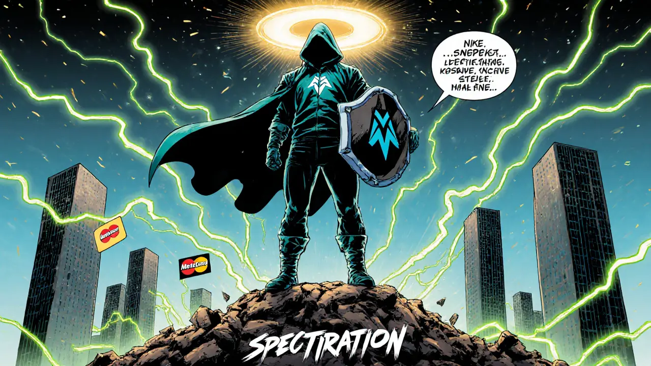 A hero holding a crypto wallet as utility-based platforms rise from the ruins of speculative collapse.