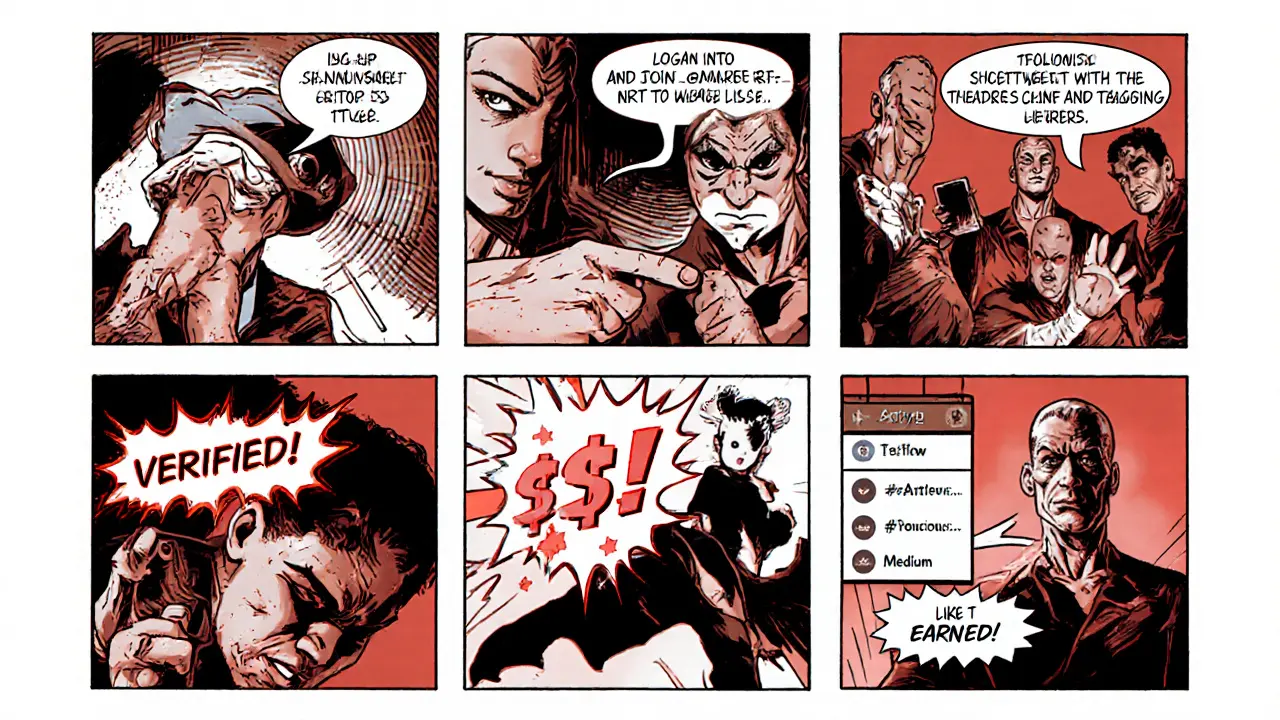 Seven action panels showing steps to claim the Artify airdrop.