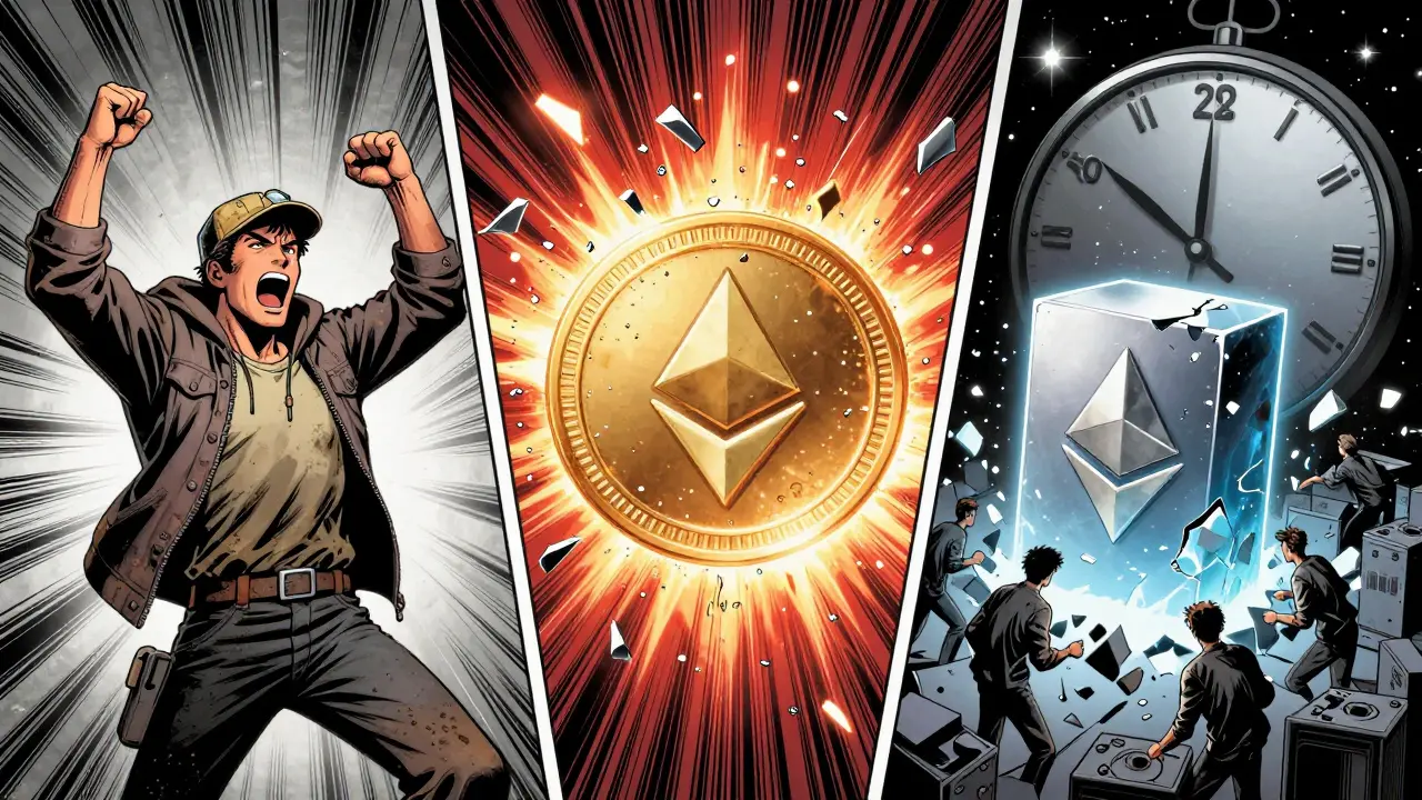 Three halving events—Bitcoin, Bittensor, Ethereum Classic—converging in a cosmic timeline explosion.