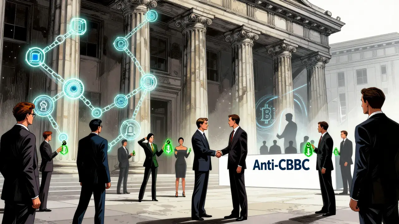 Banks merge with crypto nodes, blocking CBDC shadow