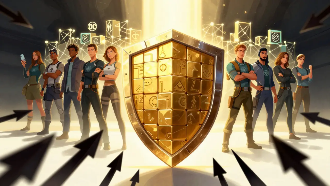 Golden blockchain shield protecting miners from attacks