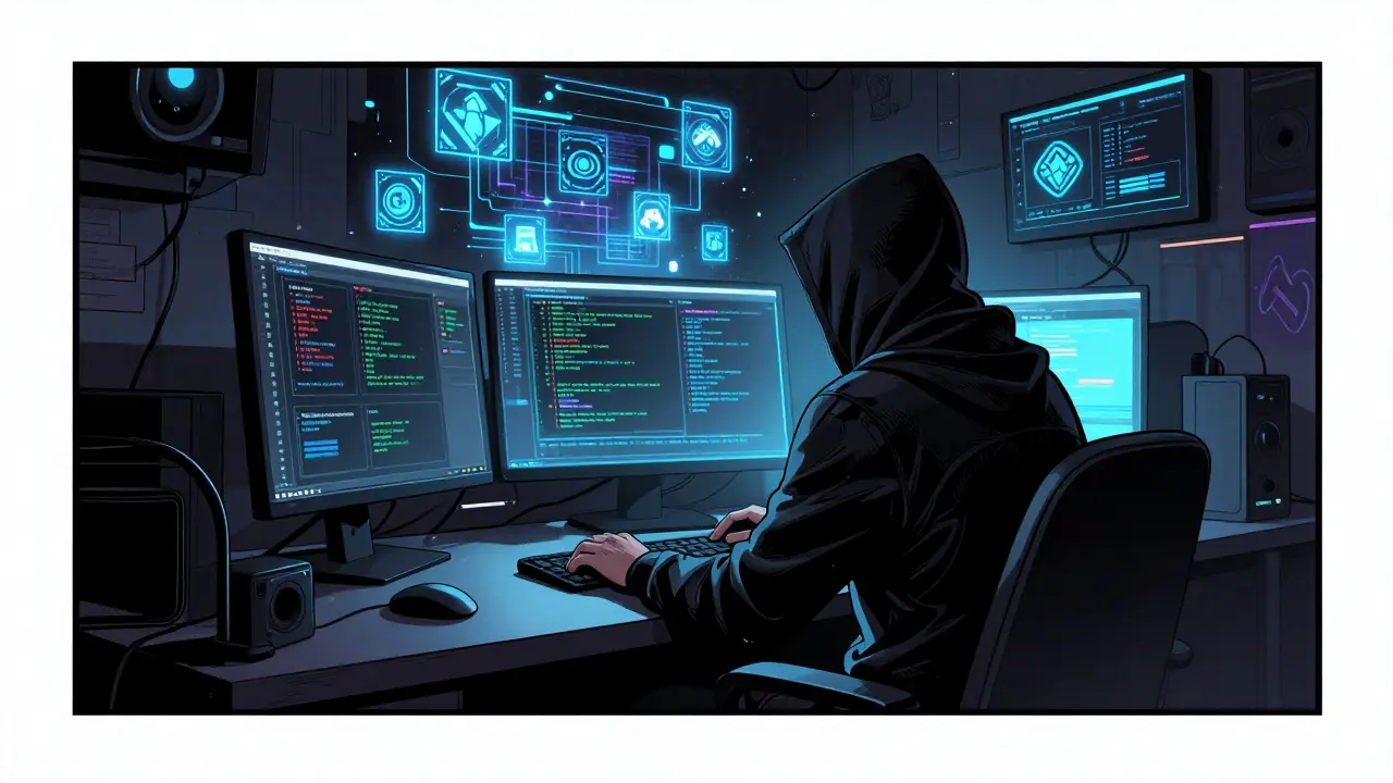 DC style image of anonymous devs building dApps on ShibaSwap